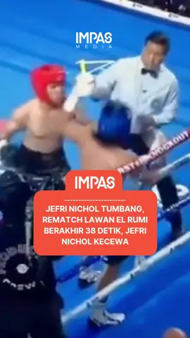 Pertarungan rematch yang ditunggu-tunggu antara Jefri Nichol dan El Rumi berakhir singkat. El Rumi mengakhiri pertandingan dengan sangat cepat, hanya dalam waktu 38 detik di ronde pertama lewat kemenangan TKO. Namun, bagi Jefri Nichol, hasil tersebut meninggalkan rasa kecewa sekaligus kebingungan. 