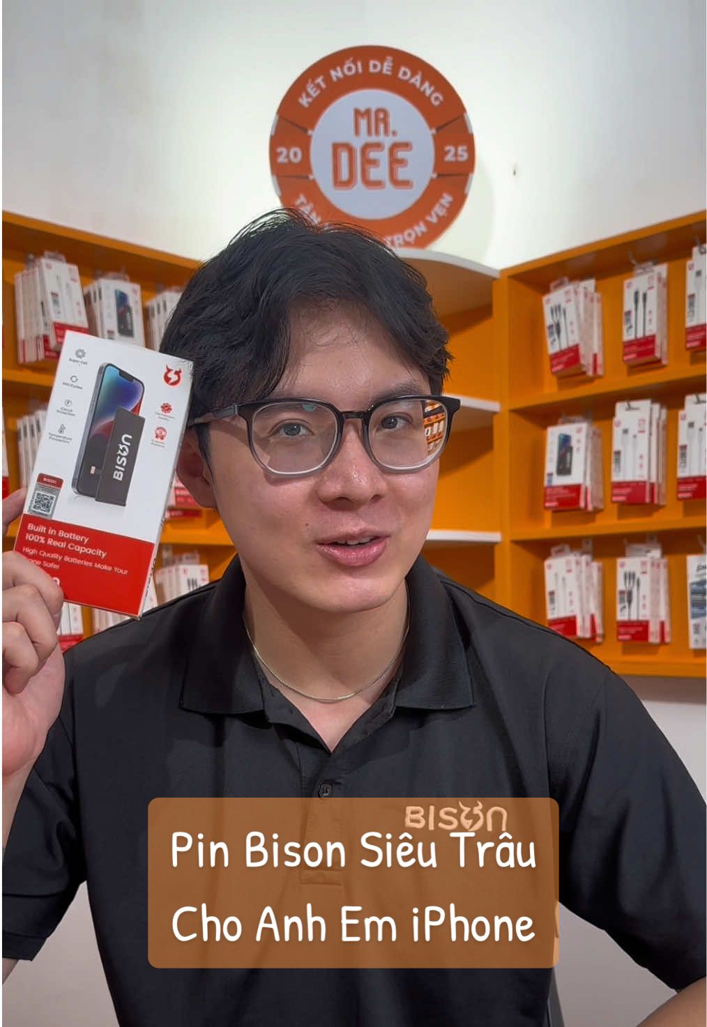 Pin BISON Siêu Trâu – được kỹ thuật viên khuyên dùng cho iPhone tăng độ bền, hiệu suất và thời lượng pin vượt trội. 💡 Giải pháp nâng cấp pin chính hãng – Bảo hành 12 tháng – Thay nhanh 30 phút. #mrdeestore #thaypiniphone #pinbison #thaypinchinhhang #thaypindienthoai 