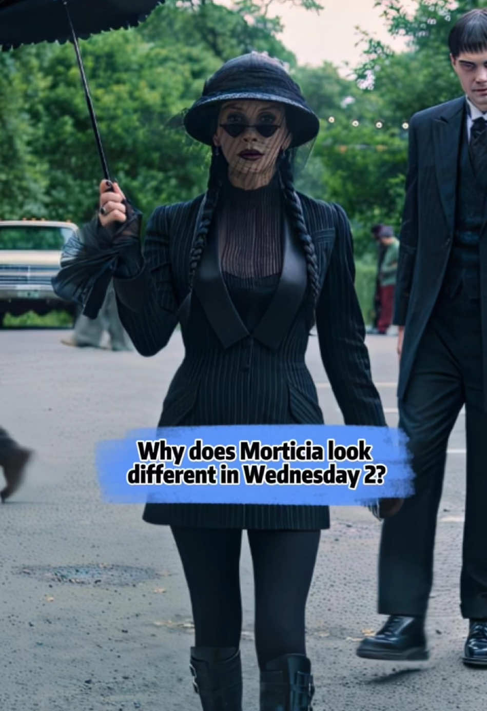 Why does Morticia look different in Wednesday 2? No one realizes the shocking truth behind it. #wednesday #Morticia #CatherineZetaJones #netflix #fyp
