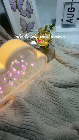 she pretty☁️🌷✨ i love DIY sm!🥹click yellow basket if you want to buyy #DIY #tulipcloud #mirrorlamp #checkoutnow✨🛒 