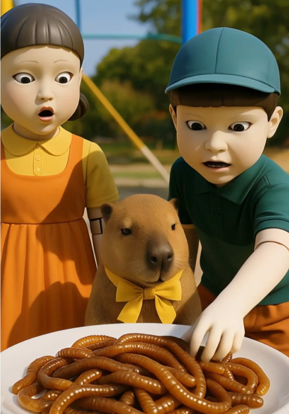 Delicious🤤 #capybara #trendingshorts #fyp #trendingtiktok #ai #cute ##funny #animals #usa 