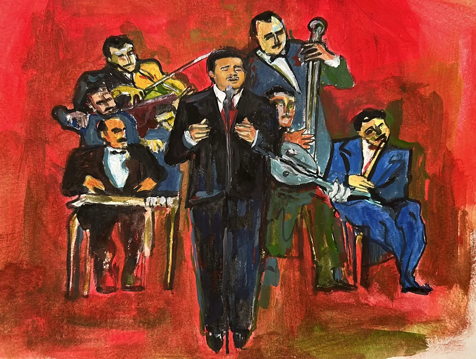 — فنان العرب  (30*20) ‎(watercolors on paper) #محمد_عبده #فنانين_العرب #fyp #ترند #CapCut #explorepage #viralvideo #explorepage #ترندات_تيك_توك #اكسبلورexplore #sketchbook #varnishpainting #