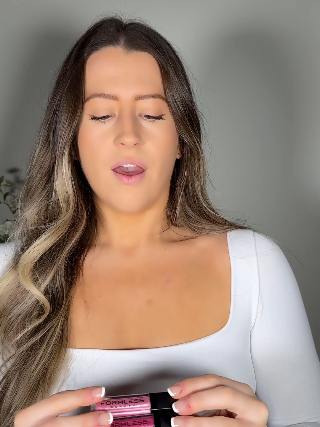 Dreamy shine, guilt-free glow! 🌟 This bubble-gum pink gloss with silver glitter hydrates, shines, and comforts—no stickiness, just pure magic. 💭✨ #DreamLipGloss #GlossGoals #FormlessBeauty #BubblegumGlow #VeganBeauty #CleanBeauty #CrueltyFreeBeauty #HighShineHydration #GlossObsessed #LipGlossLove #BeautyWithPurpose #GlossyAndGorgeous