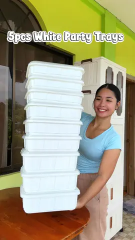 5Pcs White Party Food Tray ✅Sizes Small (3200ml), Medium (4200ml) and Large (5200ml)  ✅Affordable and Very Convenient to Use  ✅Simple and Aesthetic Design  ✅Made Strong and Durable #partytrays #partytray #foodtray #foodtrays #foodstorage #foodcontainer #containertray #foodcontainertray #partytraywithcover #reusablepartytray #tray #trays #kitchentray #kitchenwear #foodboxes #fyp #fypシ゚viral #ttsbudolfinds #wowsulitdeals #paydaysale #fridayfriyay #MySweldoBudol  #TikTokShopFuntasticPayday #SummerSayaSale #bonggangfridayfriyay #lifestylechallenge  #techsaya #techbudolfest #tiktokshopelectronics #homeliving #hometokshop #homeimprovement #householdappliances #buymoresavemore #tiktokhomebudol #tiktokshopph99 #sale99 #tiktokshopontrend #septembersale #bermonthssale@Drake’s Packaging Supplies 