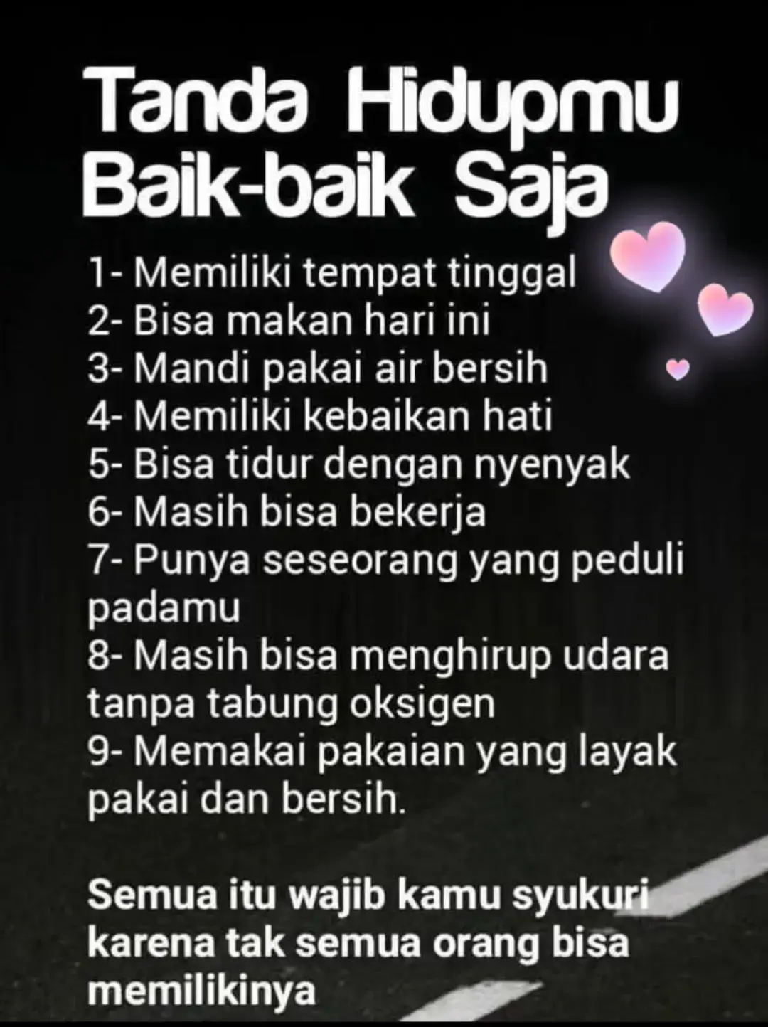 Mari selalu bersyukur🫠 #assalamualaikum #selamatmalam #motivasi #kebaikan #pengingatdiri #islamic_video #positivethinking #tiktok 