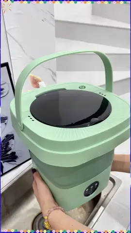 With our portable foldable mini washing machine,laundry days😍#tiktokshop #miniwashingmachine #portablewashingmachine #portablewashingmachine #washingbabyclothes #washing #fyp #folding 