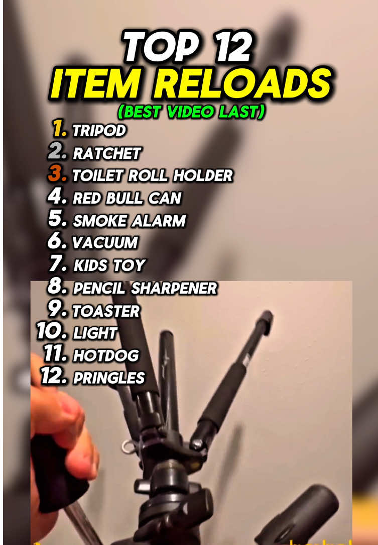 Top 12 item reloads - #top5 #reload #kommanderkarl #reloadguy #reloadingthings 