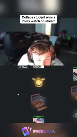 College student wins a Rolex watch on stream #kickstreaming 
