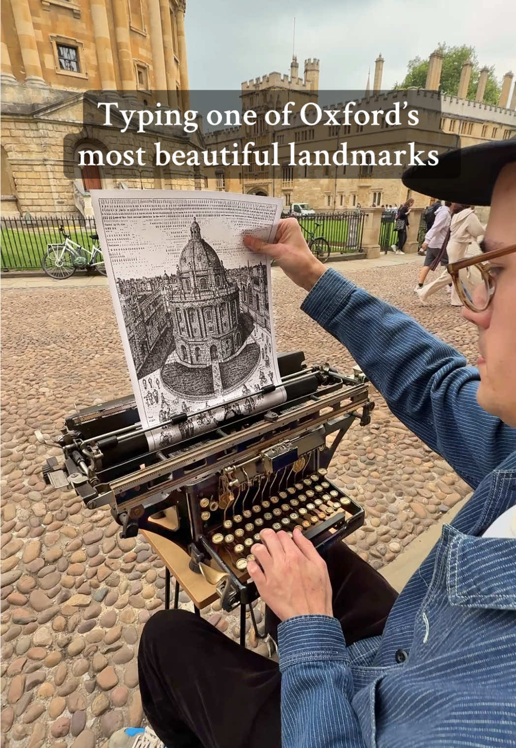 I type Oxford’s most iconic landmark …📚 celebrating the Bodleian Libraries rich history Prints go live 13th August midday (UK time) via my newsletter and next day is general release 📖📕 #typewriter #artistoftiktok #asmr #oxford #typewriterart #art