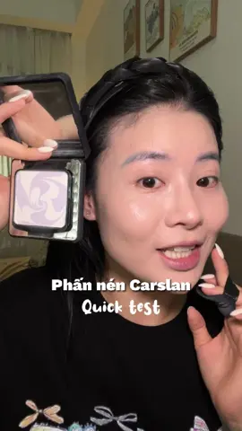 Test nhanh phấn nén Carslan tím làm đều mầu da kháng nước , mỏng mịn , nhẹ êm . #mandepcungen #phanphu #phanphukiemdau #goclamdep #makeup #phanphucarslan 