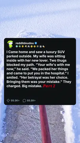 I Came home and saw a luxury SUV parked outside. My wife was sitting inside with her new lover. Two thugs blocked my path. “Your wife's with me now,” he said. “We packed her things and came to put you in the hospital.” I smiled. “Her betrayal was her choice. Bringing them was your mistake.” They charged. Big mistake.