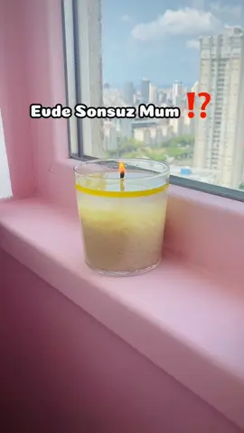 Evde Sonsuz Mum Yapımı! 🕯️ Saatlerce yanmaya devam etti harika değil mi? 🍒 #DIY #candle