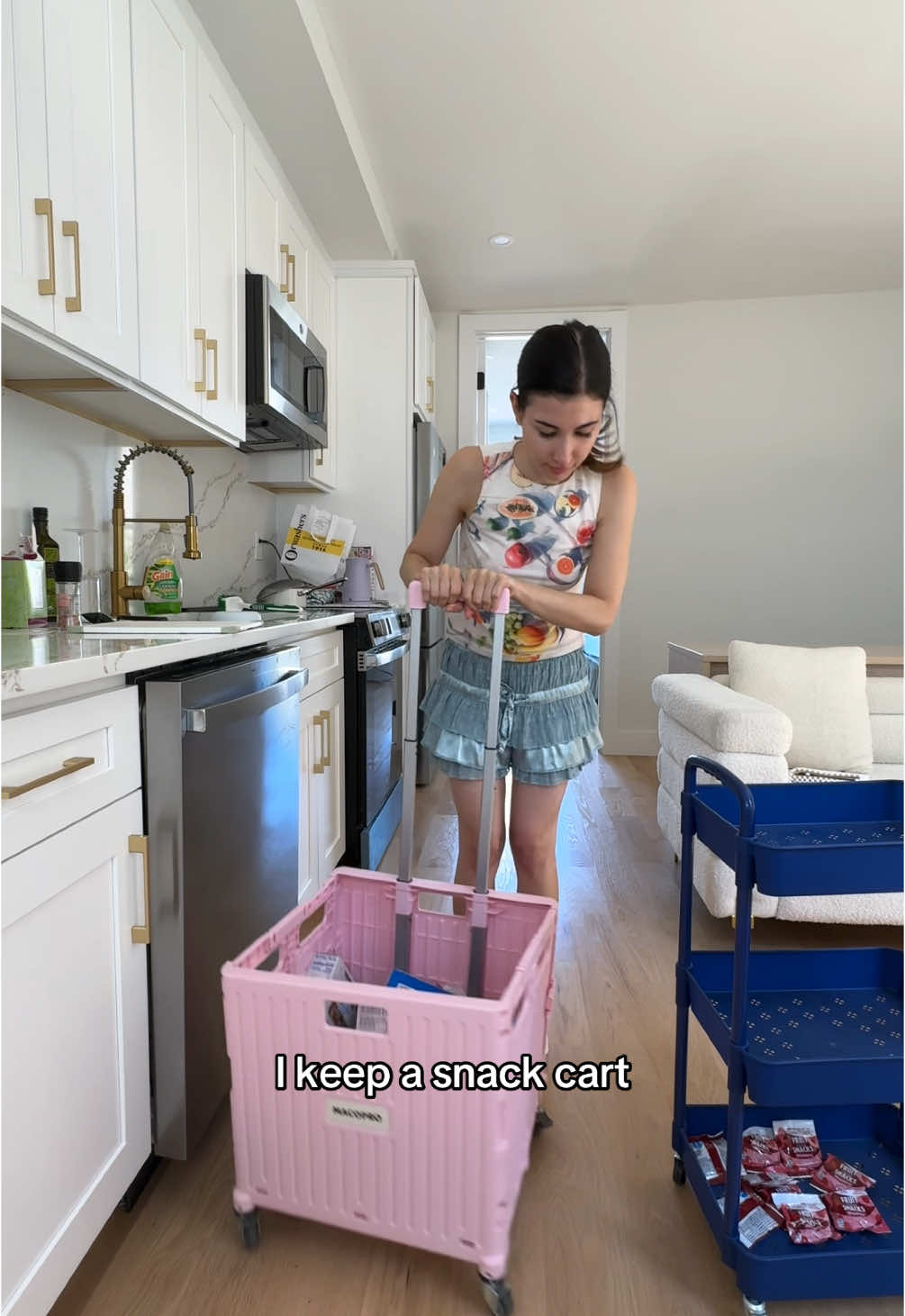 setting up the snack cart🍇🥨🛒