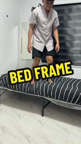 Sa wakas hindi na sa sahig natutulog #bedframe #bed #framebed #foldingbed #metalfoldingbed 