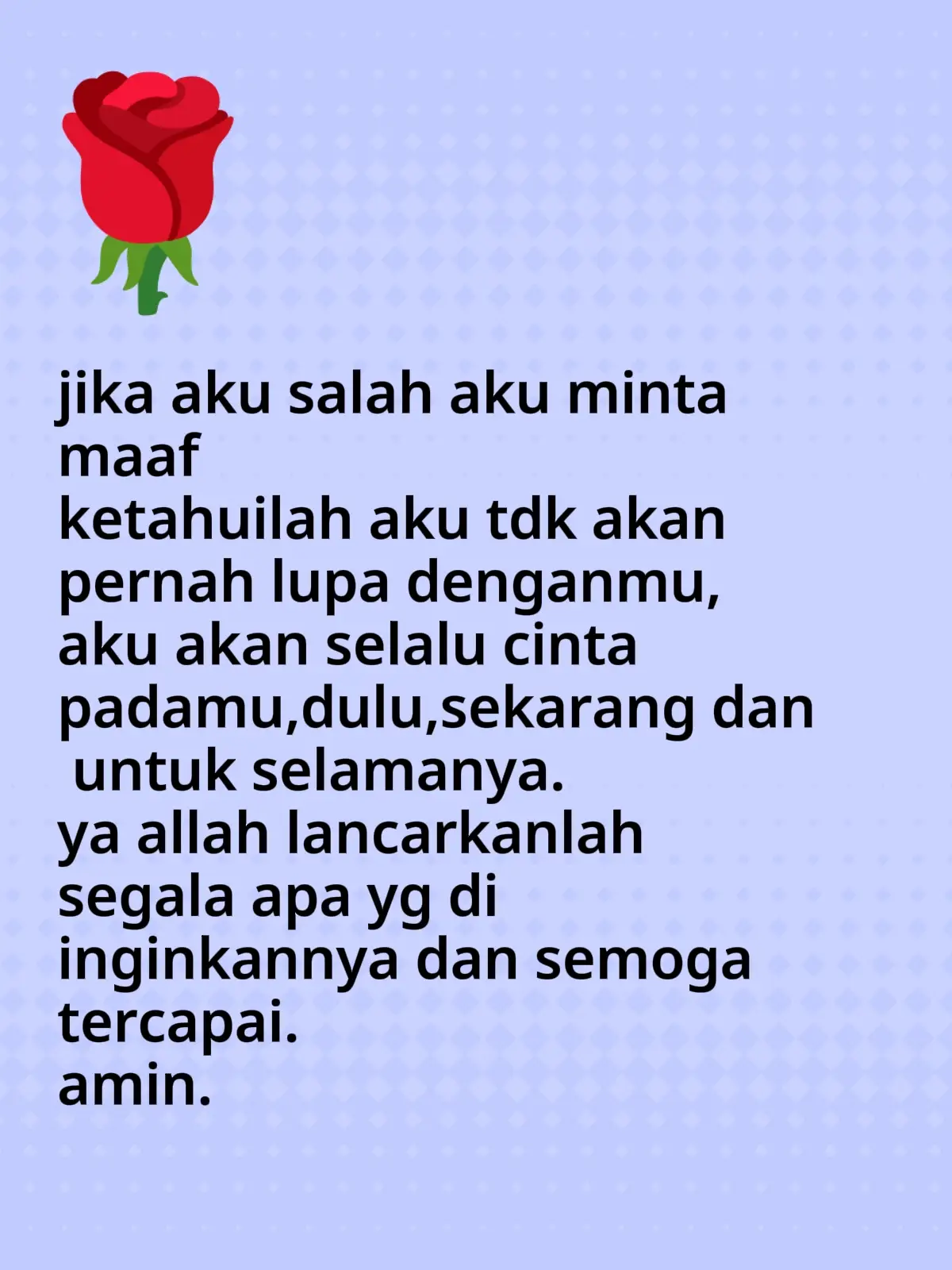 rindu tak pernah sampai