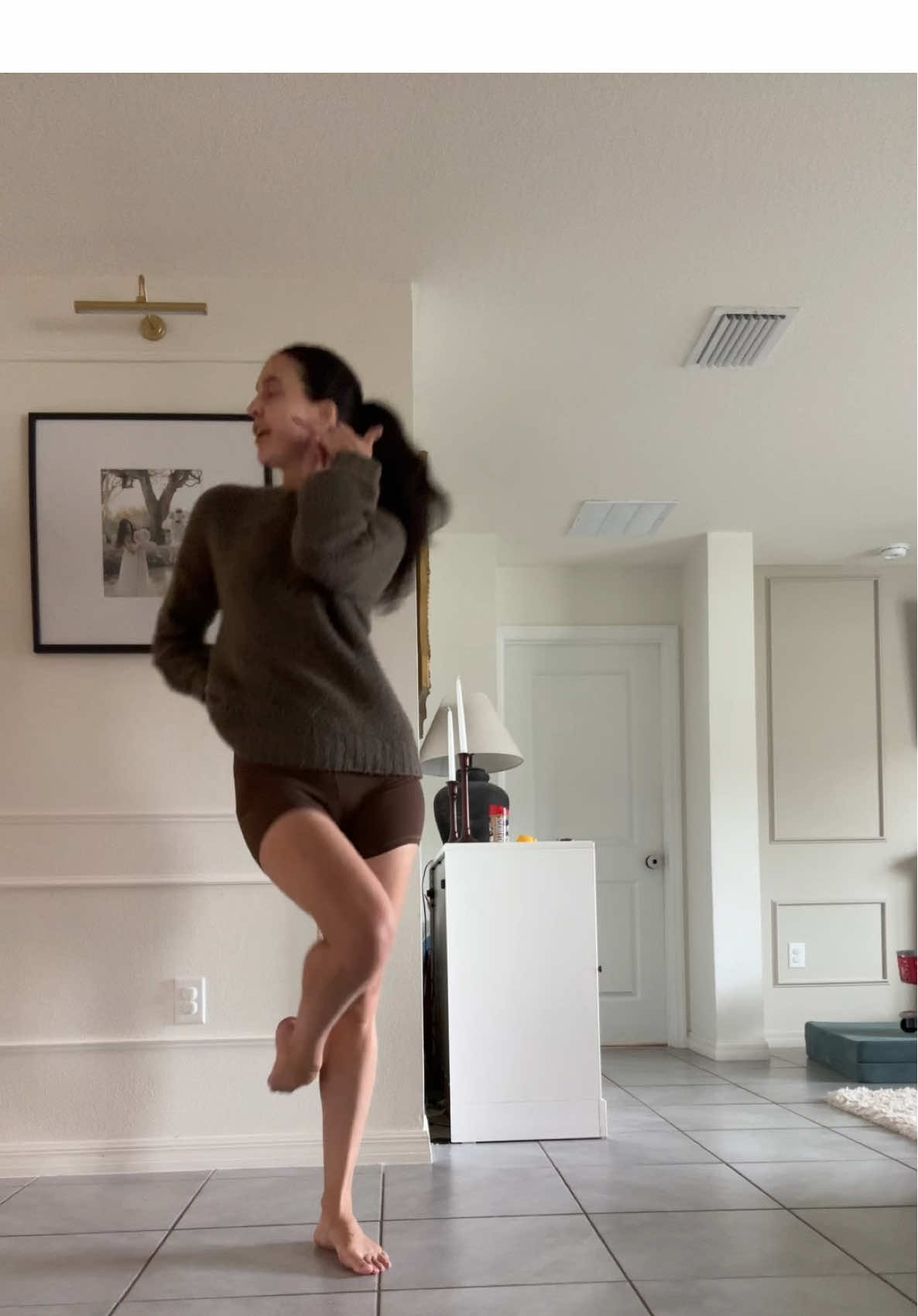 My toddler was my camera man and I can no longer do a double turn, cool. @MayceeSteele how did I do? 🤣 @tate mcrae  #revolvingdoor #revolvingdoordance #tatemcrae #retireddancer #momlife #momtok #mom #viral #fy #fyp #MomsofTikTok #sahm #dance #dancer #dancersoftiktok 