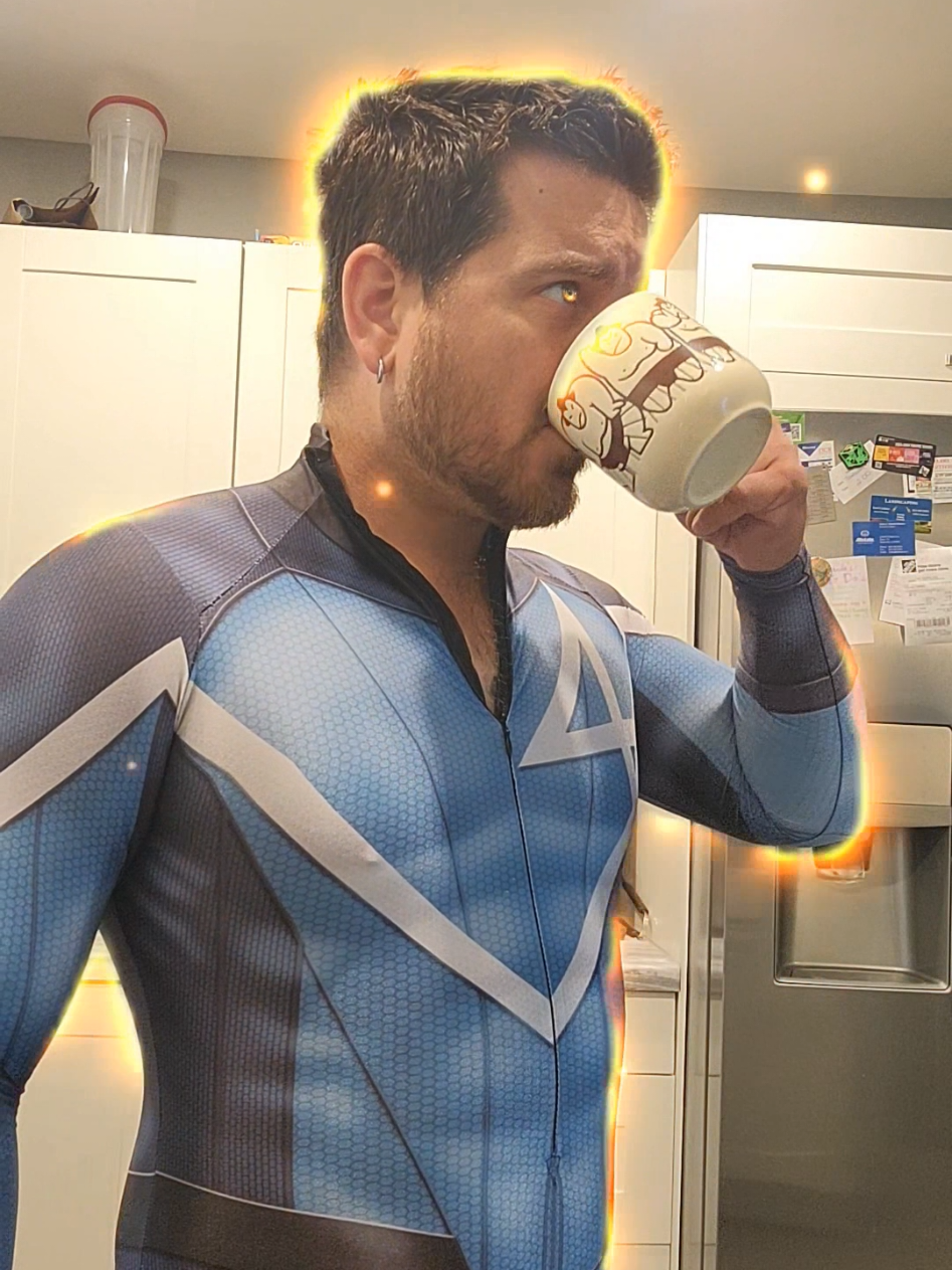 Never been a fan of iced coffee 🔥  #johnnystorm #humantorch #fantasticfour #coffee #cariboucoffee 