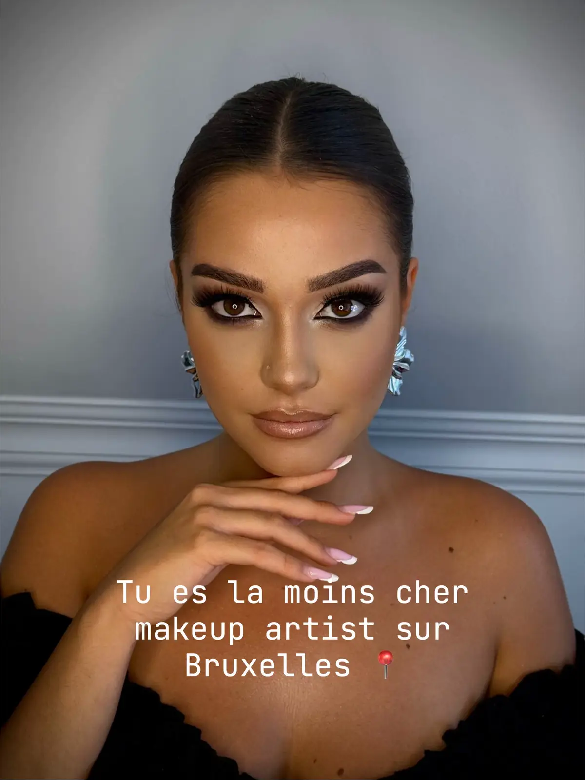 Un maquillage digne des plus belles soirées, avec un teint parfait, un regard travaillé et une tenue qui dure toute la nuit 💄 Le tout… au prix le plus bas de Bruxelles 🤍 #bruxelles #makeup #viral #trendingsound #maquilleuse #makeupartists #smokeyeye #smokeyeyelook #pascher #offre #promotion #makeupartistbruxelle #makeuppascher 