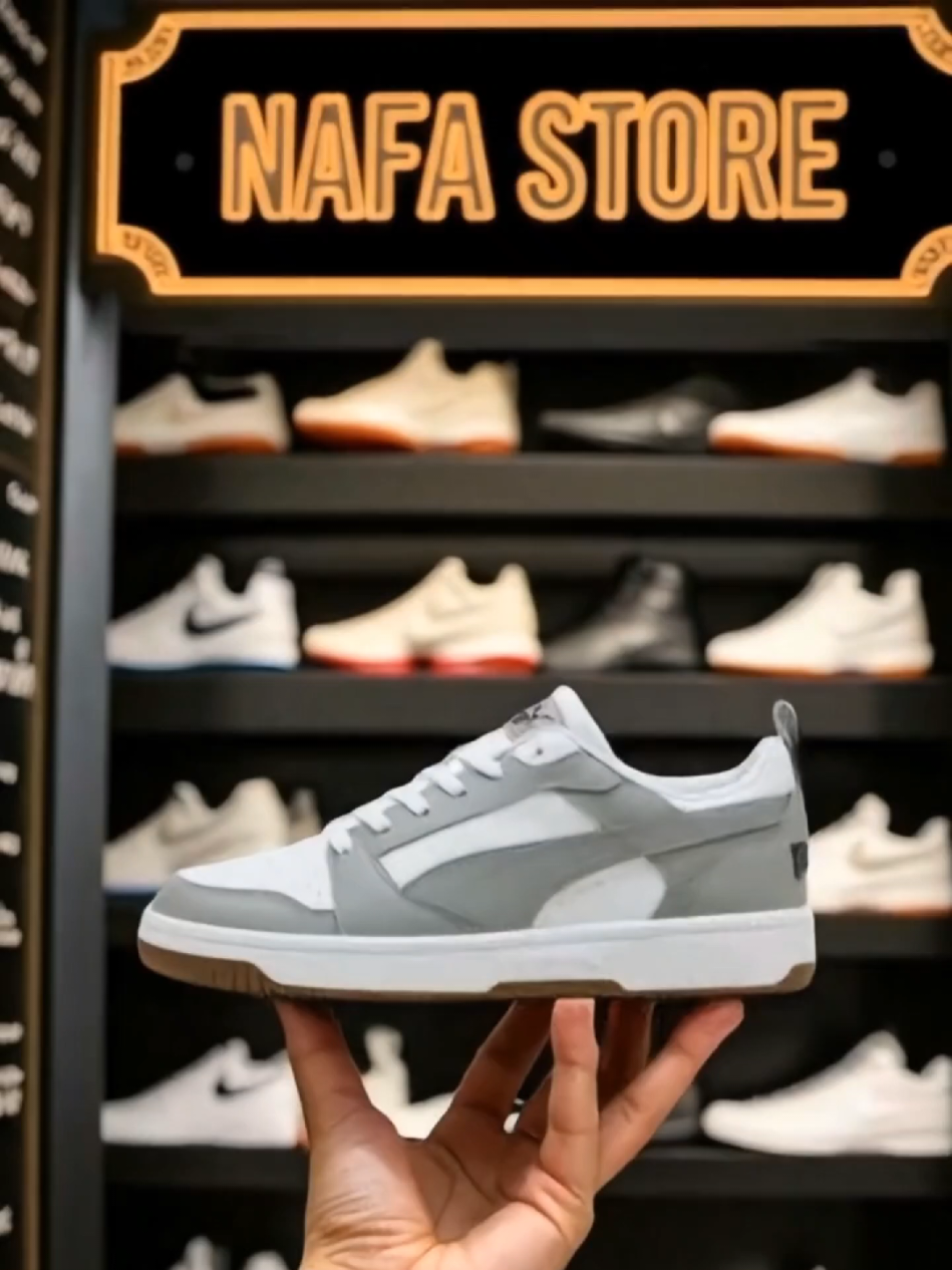 PUMA Sepatu Sneaker Rebound V6 Low White-Gray #sepatuwanita #sepatupria #sepatukerja #fashiontiktok #puma 