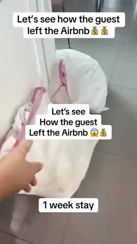 Let’s see how the guest left the Airbnb💰😱#airbnbcleaning #airbnbhost #airbnb #airbnbcleaninglady #CleanTok #cleaningtiktok #cleaningmotivation 