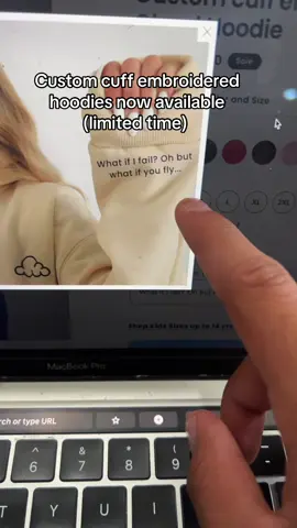 Perfect for adding a personalized touch to your gifts 🎁 personable embroidered cuff hoodie