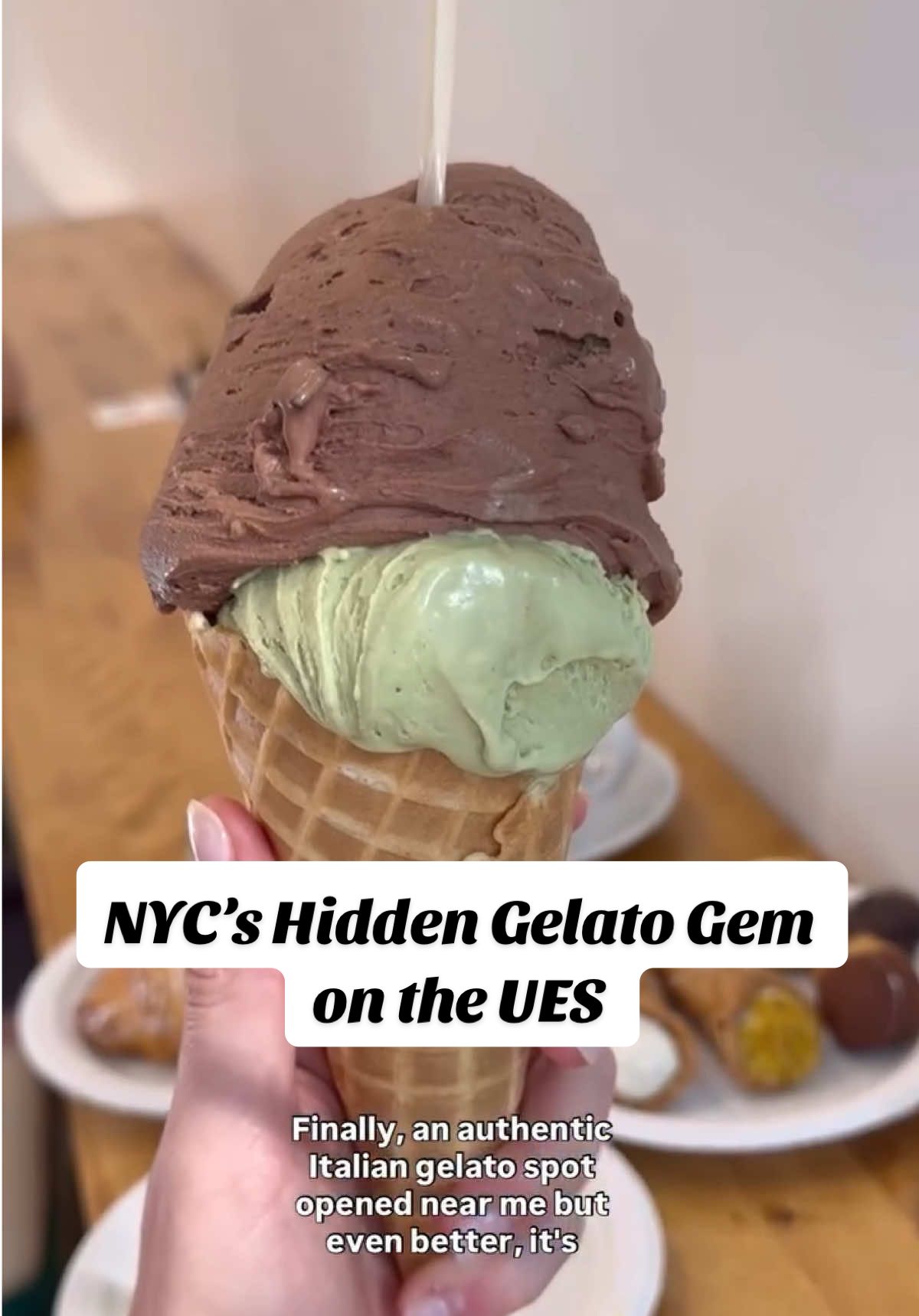 Just the perfect sweet treat on a hot summer day—no long lines & trending flavors 🍦 #nycdatenite #gelato #uppereaatside #ues #dessert #sweettreat #datenight #icecream #dubaichocolate #croissant #cannoli 