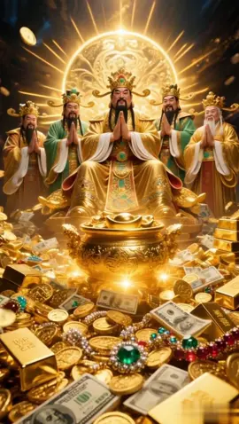 The five Wealth Gods of Taoism gather together to bestow wealth.#golden #财神爷 #money #财神 #道教 #blessed #财富 #coin #道教信仰 #道教文化 #taoism #wealth #god #Thần Tài