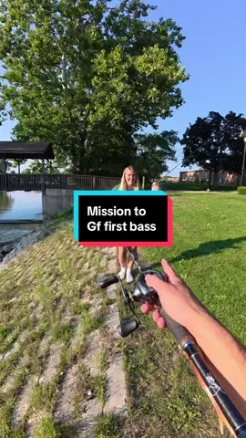 Getting my gf her first ever bass #fishing #fishingvideos #bassfishing 