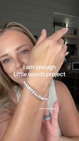 ✨ The Little Words Project  “I Am Enough” bracelet is the daily reminder my heart didn’t know it was missing. 💖 @Little Words Project  #littlewordsproject #iamenough #braceletstack #positivityjewelry #selflove 