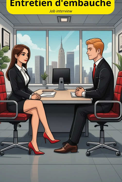 Dialogue essentiel pour les entretiens d’embauche : Pratiquez votre expression orale. Améliorez votre expression orale en français grâce à ce dialogue essentiel pour les entretiens d’embauche. Parfait pour les apprenants en français, cette conversation réaliste vous aide à vous préparer aux entretiens et à améliorer votre aisance à l’oral. Entraînez-vous dès maintenant et gagnez en confiance en français ! #apprendrelefrançais #françaisfacile #francaispourdebutants #francaisanglais #FrenchLesson #FrenchLearning #learnfrench #anglaisfrancais #etudierlefrancais #francaisenligne #frenchforbeginners