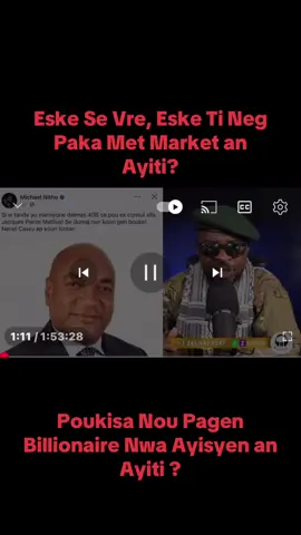 Poukisa li tèlman difisil pou wè yon Nwa Ayisyen vin milyadè? Poukisa Nwa ki fèt Ayiti yo pa majorite nan sektè endistriyalize a?  #haiti #haitiantiktok #haitiantiktok🇭🇹 #ayiti #ayiticherie509 #haitian 