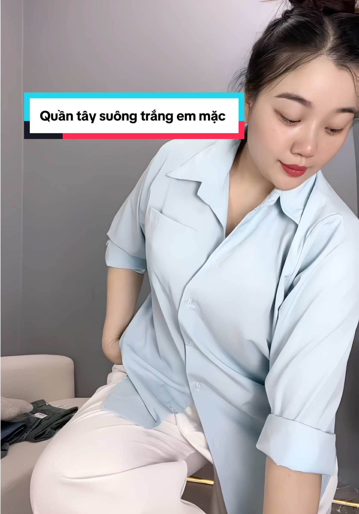 Quần suông ống rộng tôn dáng #ươc_duoc_len_xu_huong #conhobigsize #thoitrangbigsize #quansuong #chubbygirl 