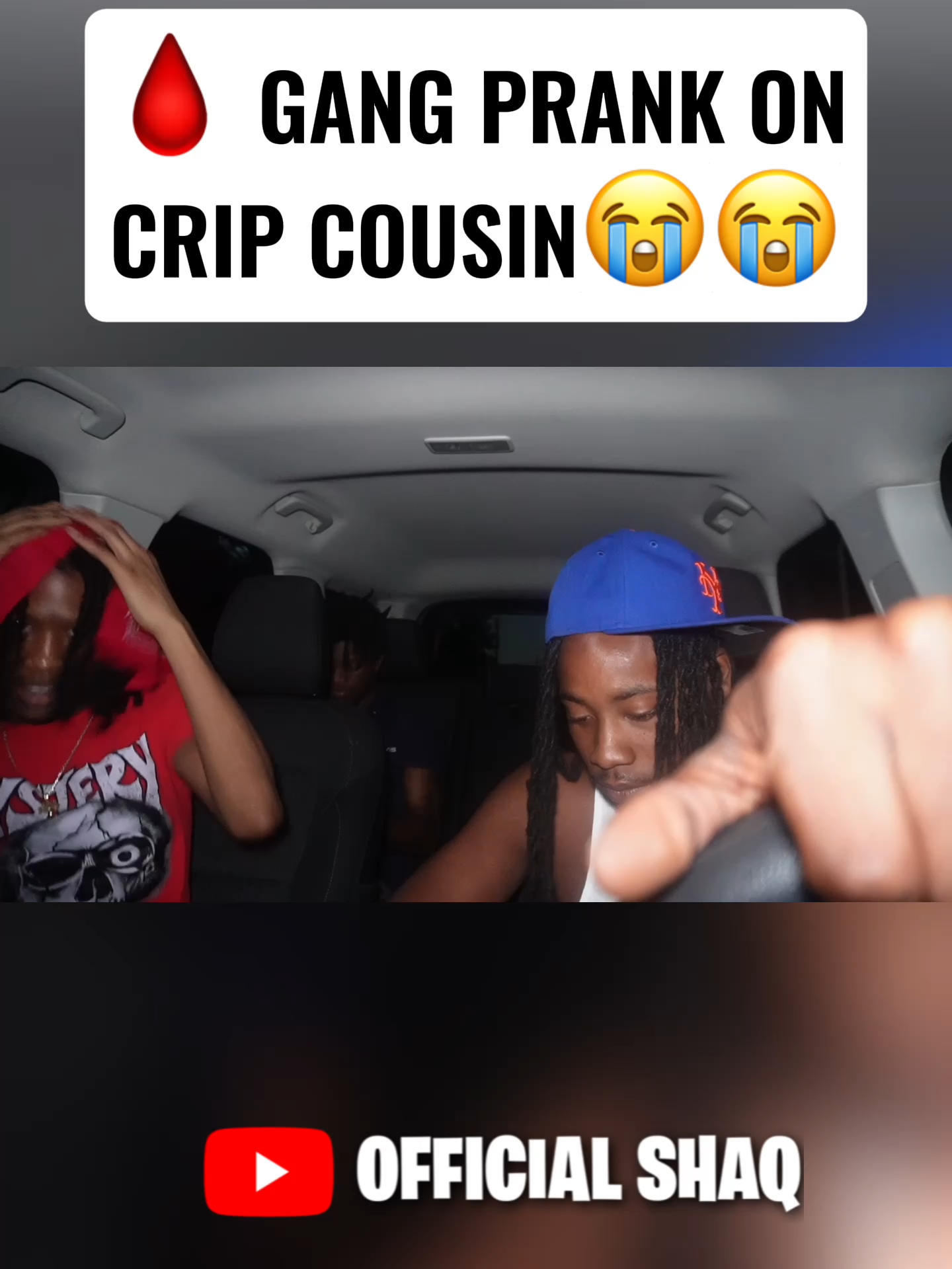 blood gang prank on my crip cousin😭😭#funny #prank #rap #freestyle #officialshaq #clips #gang #fyp
