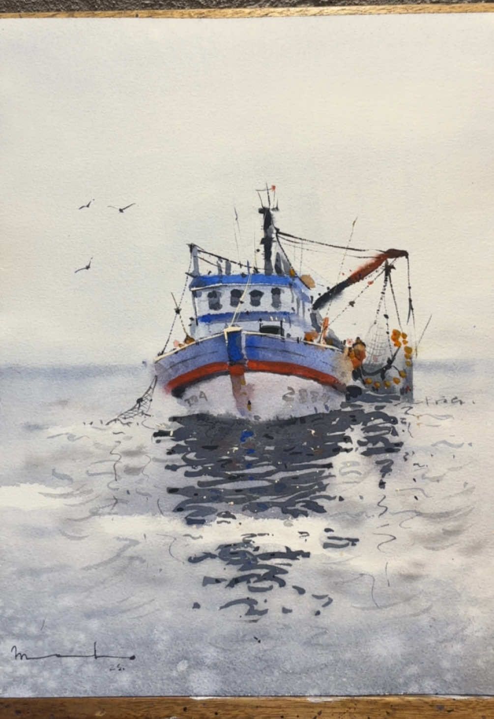 Una marina 🌊. #morfeo🌬️ #paratiiiiiiiiiiiiiiiiiiiiiiiiiiiiiii #arte #acuarela #watercolor #pintura 