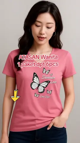 ATASAN LEHER V-NECK 100rb dpt 6pcs  #promo  #murah #baju 