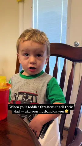 When your toddler threatens to tell on you to their dad aka your husband. #funny #jackofthesouth #toddlersoftiktok #momlife #comedy #afv 