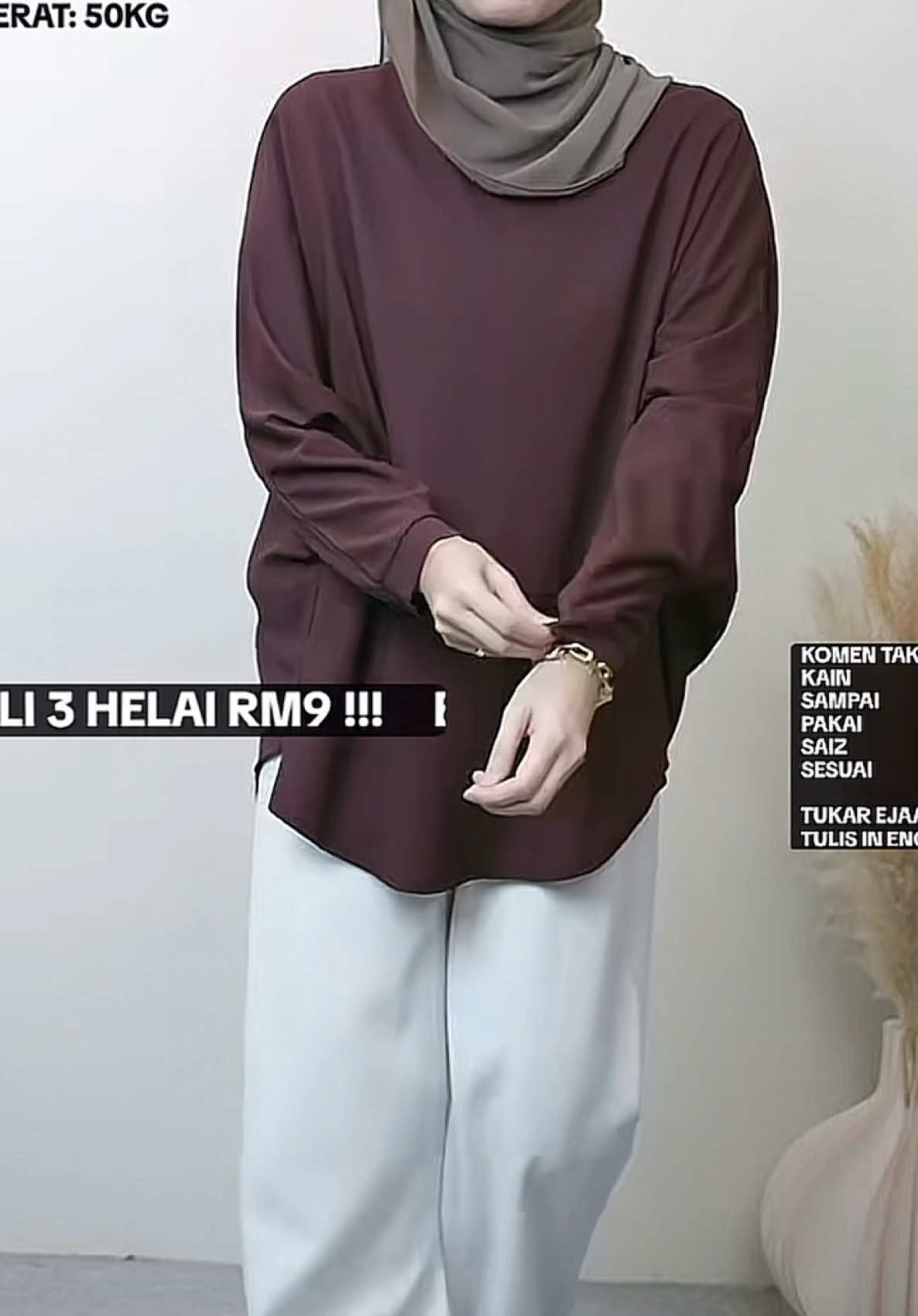 blouse baggy batwing material waffle ada sale uolss! #blousemurah #blousebaggy #blousebatwing #blousewanita #tshirtbaggy 