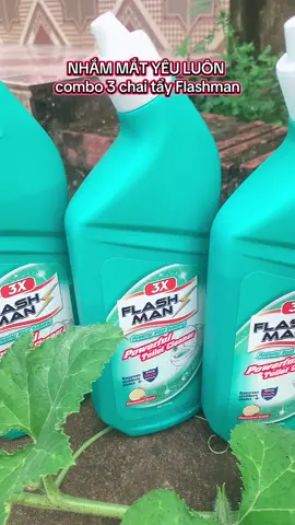 NHẮM MẮT YÊU LUÔN . Combo 3 chai tẩu flashman.   #mechauhuongnoi #vesinhnhacua #nuoctayboncau #giadungtienloi #flashman @FLASHMANVN 