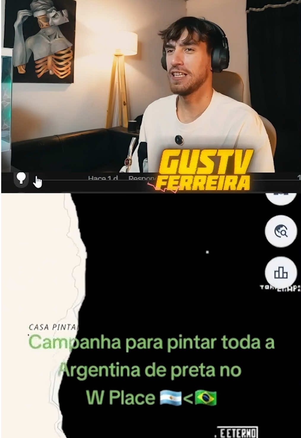 Argentina de negro en wplace toda la campaña de Brasil #wplace #brasil🇧🇷 #paratii 