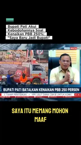 #KlarifikasihBupatiPati Ini Pelajaran untuk Para Pemimpin Daerah dan lainya, Agar Idealnya Lebih Selektif dalam Menggunakan Narasi yang Bisa Berpotensi Membuat Kegaduhan dan Berujung Kemarahan Masyarakat, Pemimpin itu Mengayomi bukan mentang. 