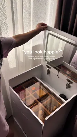 vanity mirror with lights, satisfied girlly!! #vanitymirror #vanitytablewithmirror #dressingtable #makeuptable #foryou 