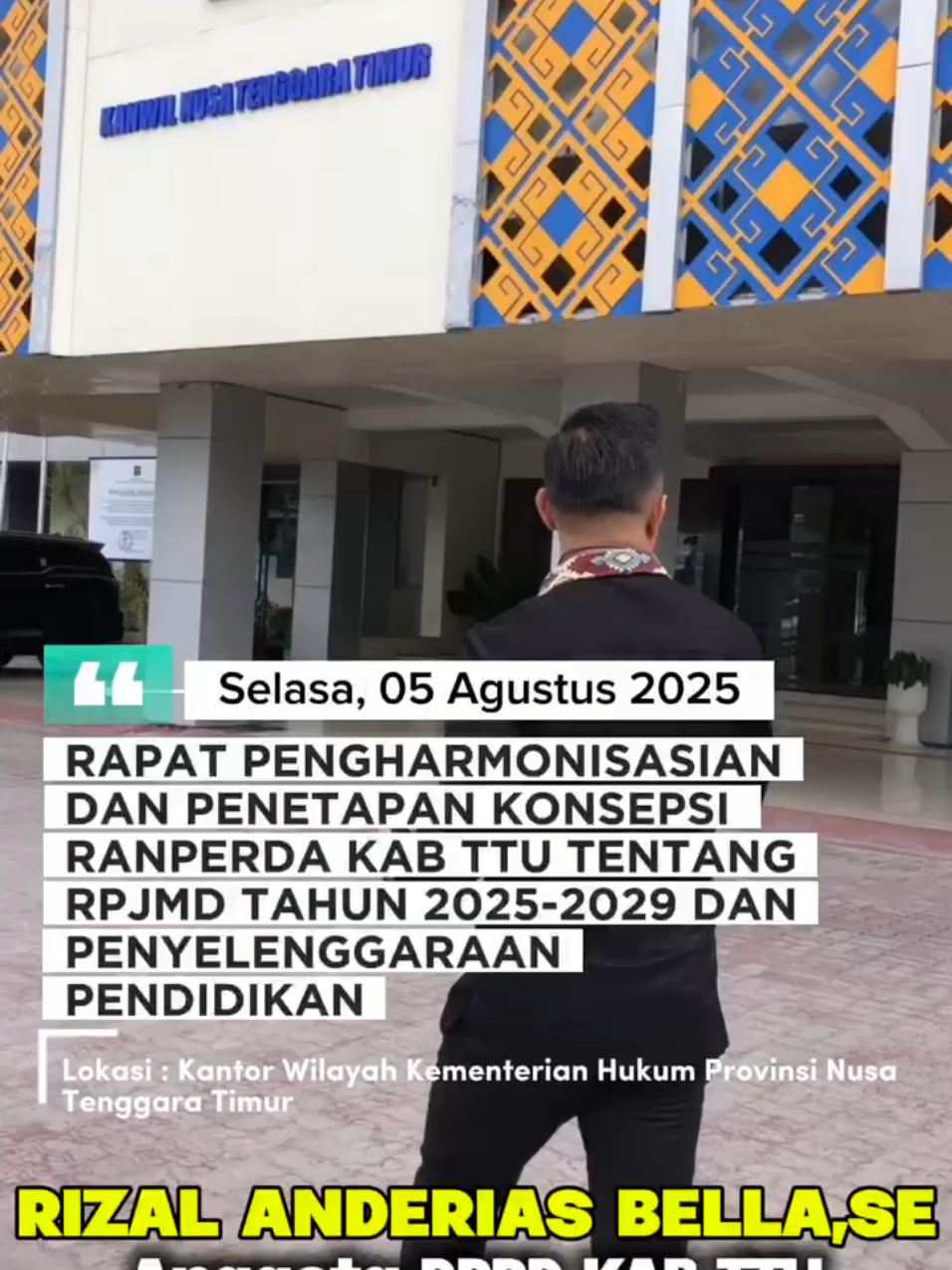 Pansus RPJMD 2025-2029 KAB. TTU dan Bapemperda DPRD TTU, dlm rapat Harmonisasi 2 Ranperda Kab. TTU dgn Tim Hukum pada Kanwil Hukum NTT 05 Agustus 2025