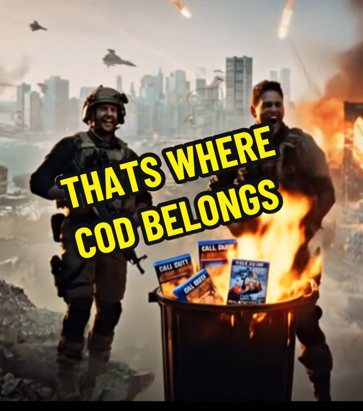 That’s where COD belongs 😂 #callofdutywarzone #battlefield #ai 