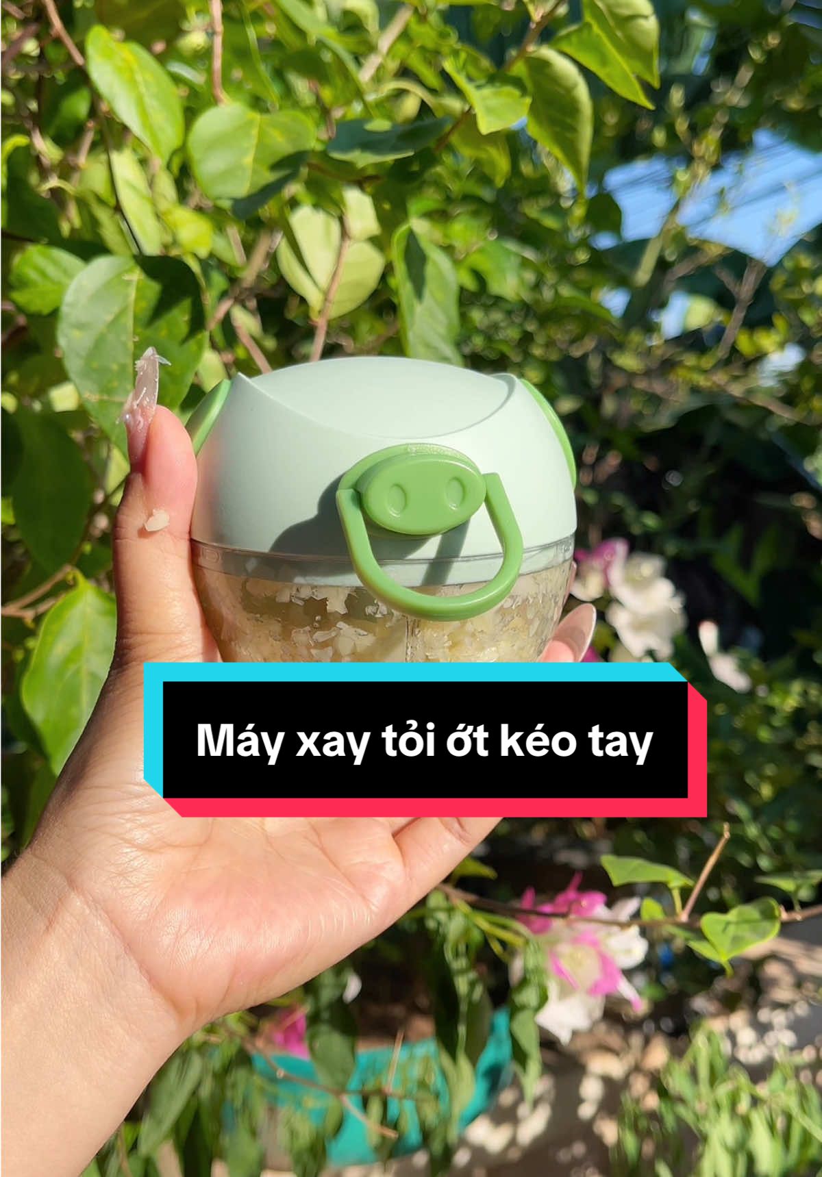 Máy xay tỏi ớt mini kéo tay. #mayxaytoiot #mayxaytoiotmini #mayxaytoiotcamtay #xuhuong 