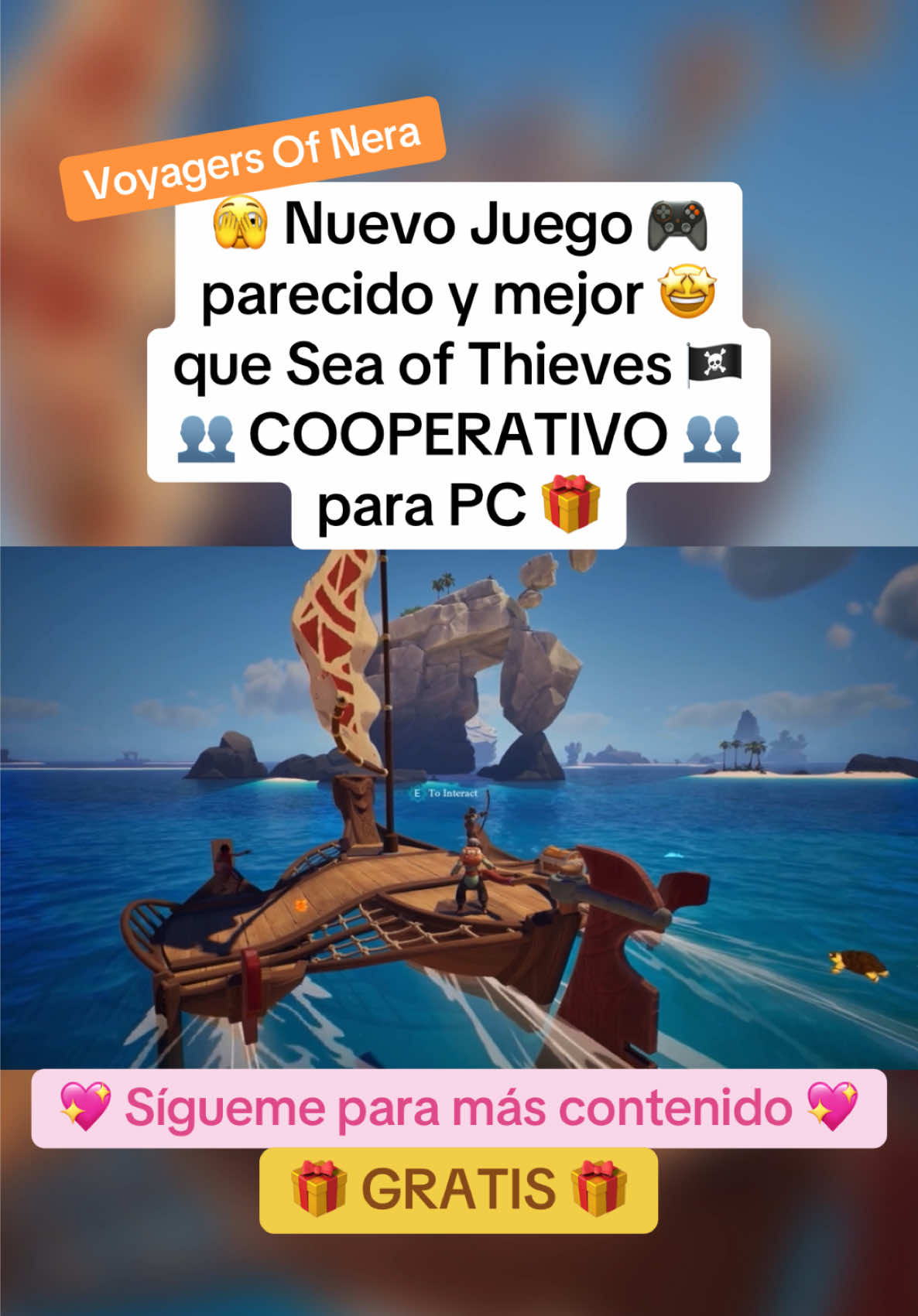 🫣 Nuevo Juego 🎮 parecido y mejor 🤩 que Sea Of Thieves 🏴‍☠️ COOPERATIVO 👥 para PC 🎁 #parati #fyp #gratis #pivigames #juegosgratis #descargar #seaofthieves #voyagersofnera #piratas 