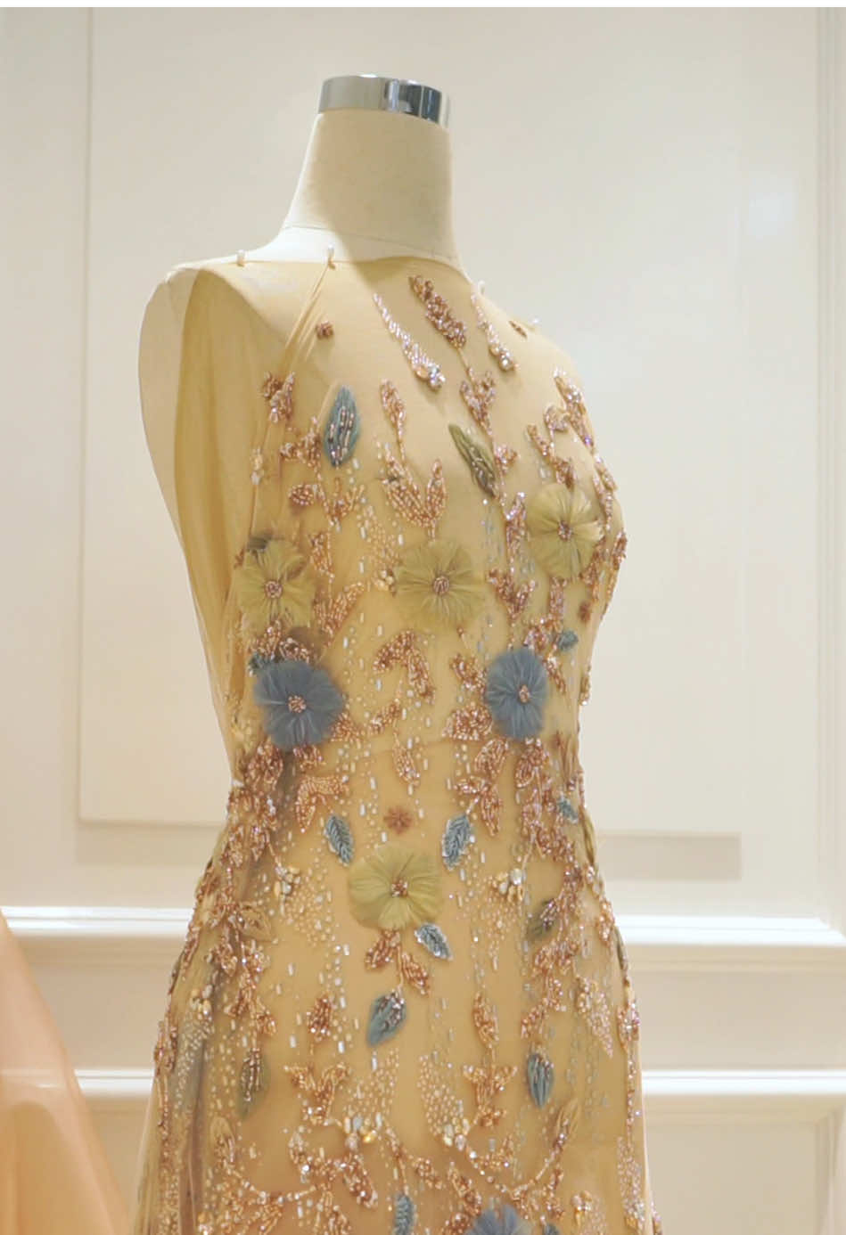 Embrace the artistry of fashion with this stunning beaded gown, where every detail tells a story ✨ — Your Premiere Destination For The Finest Couture Fabrics. Sency lt.4, no. 50” 📞 : ‪‪0812‑8253‑0937‬ #textiles #luxury #luxuryfabrics #fashion #fashiontiktok #hosanna #textile 