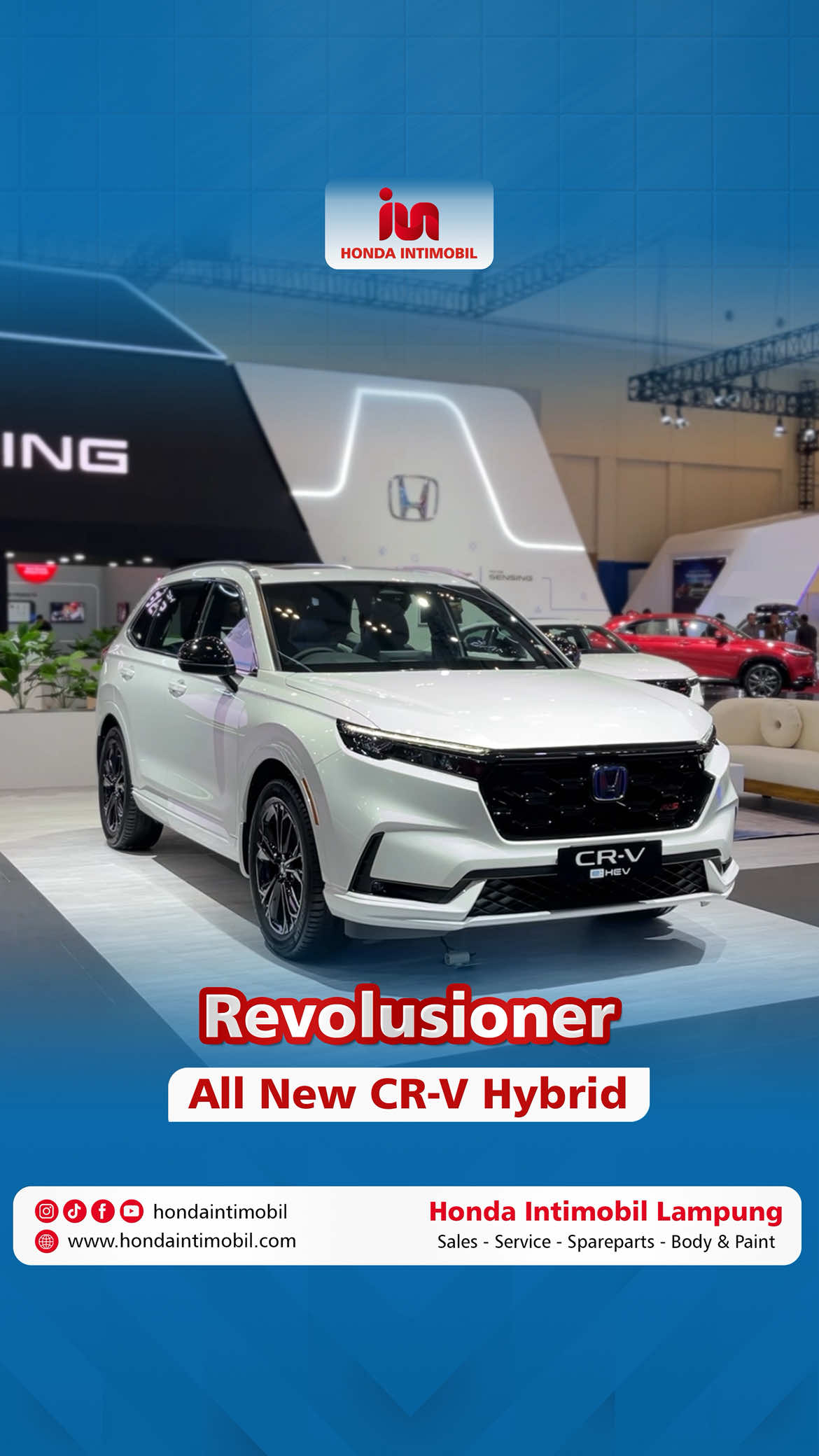 Performa Cerdas CR-V Hybrid✨ Inilah All New Honda CR-V Hybrid – SUV premium dengan teknologi e:HEV yang menggabungkan tenaga, efisiensi, dan kenyamanan dalam satu paket sempurna.  ✅ Desain modern & gagah ✅ Tenaga responsif tanpa kompromi ✅ Hemat bahan bakar & rendah emisi Saatnya berkendara lebih pintar dan stylish di setiap perjalanan. Kunjungi showroom Honda Intimobil Lampung dan rasakan sensasi berkanedara dengan CR-V Hybrid! #HondaCRVHybrid #HondaLampung #eHEV #hondaintimobil #hondalampung #lampung 