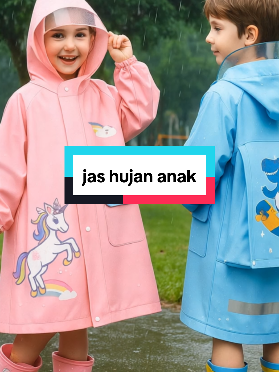 Jas hujan anak/mantel anak /hoodie anak laki laki dan perempuan ponco dengan topi extra#jashujananak #jashujan #jashujankeren 