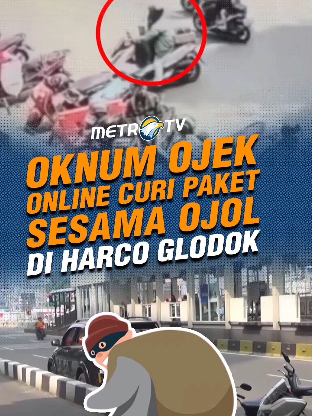 Seorang oknum ojek online curi paket milik sesama ojol di parkiran Harco Glodok, Jakarta Barat.  #beritaterkini #metrotv #tiktokberita #2025 #viral #fyp #jakartabarat #glodok #ojol #maling