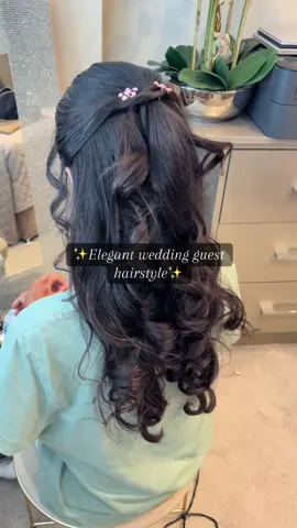 Such a pretty half up hairstyle🤍  DM via Instagram for enquiries📥 #hairstyles #easyhairstyles #bridalhairstyles #hair #hairstylist #hairinspo #bridalhairinspo #hairtok #hairtutorials #quickhairstyles #eleganthairstyles #curls #curlyhairstyles #fyp #elegantbridalhairstyles #styledbymariamm #halfuphalfdown #weddingguesthairstyle 